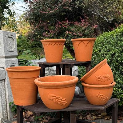 红陶土陶粗陶泥缸透气透水花盆