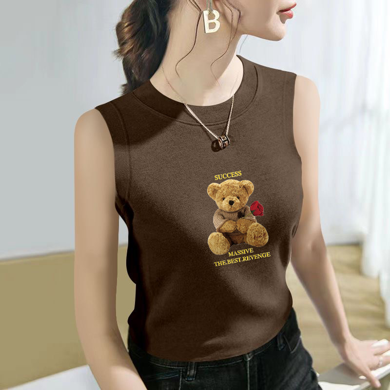 2025夏季新款莫代尔棉背带背心女士修身显瘦上衣无袖薄款时尚T恤