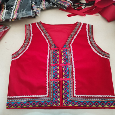 新款儿童马甲舞台演出装少数民族坎肩背心外穿男女童新疆舞蹈马夹