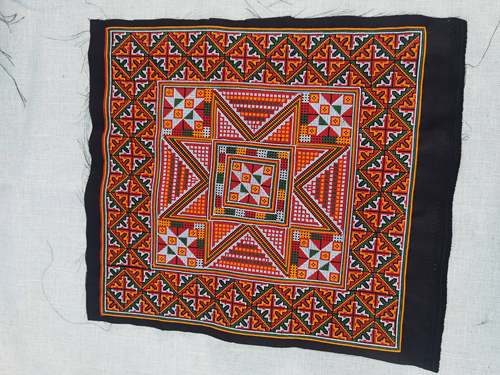 瑶族特色绣片八角花民族特色刺绣花织带民族服装装饰辅料面料