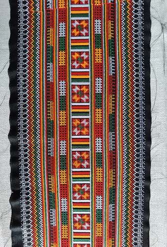 民族服装民族绣花十字绣平绣托肩民族绣花配饰材料瑶族衣服材料