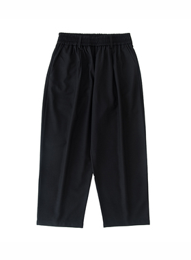 EMCTWO直筒宽松阔腿九分西裤极简基础抗皱休闲裤加肥加大码男宽松