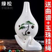 Mini nhạc đệm 6 lỗ dây buộc nhạc cụ dễ thương Ocarina chơi mặt dây chuyền quốc gia cho sử dụng cá nhân ac giai điệu gốm mới bắt đầu - Nhạc cụ dân tộc