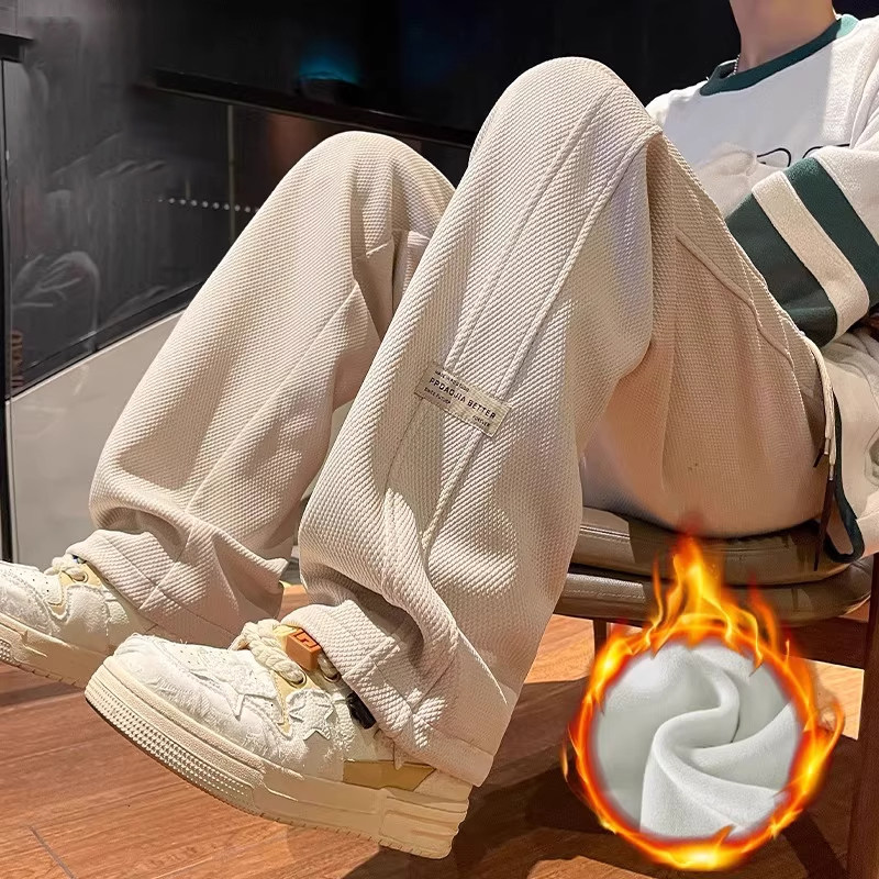 宽松直筒美式休闲裤子男士2026新款春秋季潮流卫裤宽松阔腿拖地裤,男装,休闲裤,淘宝优惠券,粉丝福利购,淘宝优惠卷