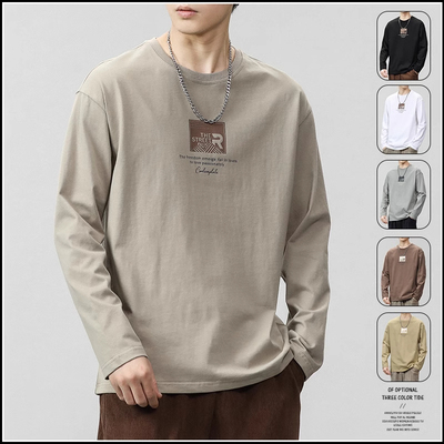 长袖男款T恤春秋2025新款宽松衣