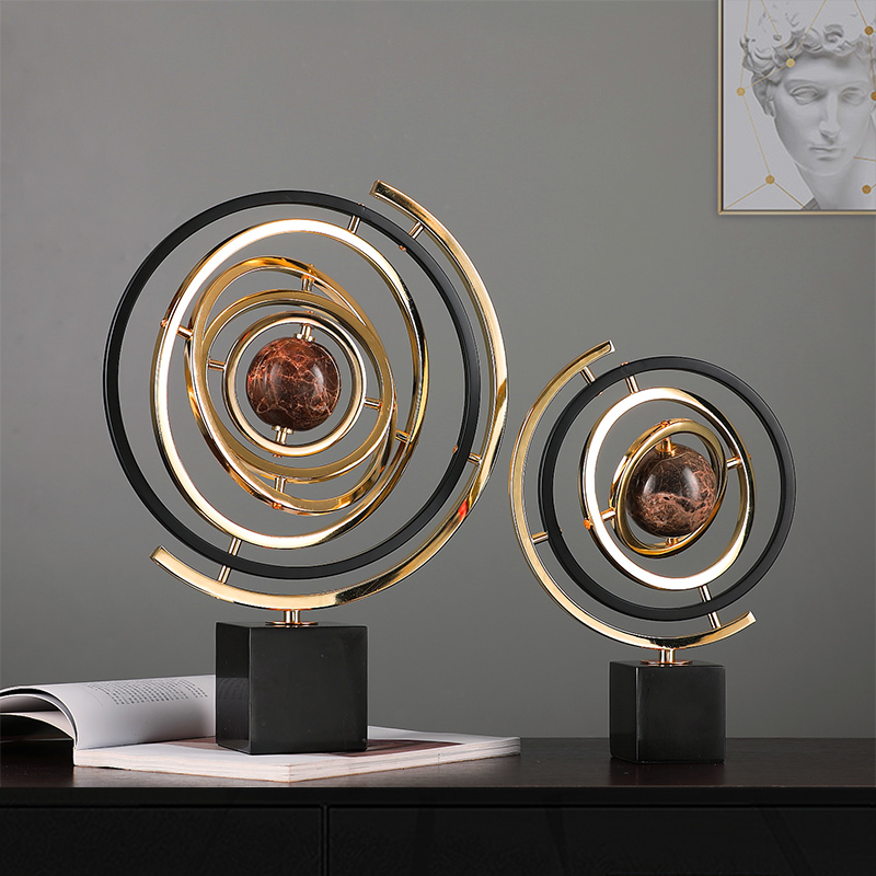 轻奢地球仪摆件高档装饰品