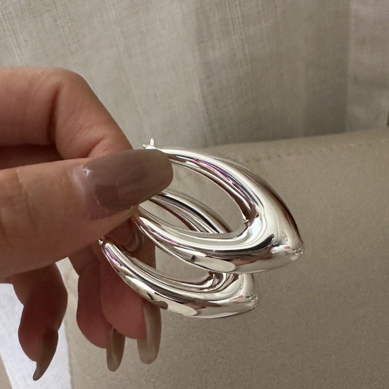 S925纯银韩版重工质感空心耳扣韩式风夸张INS博主款耳环耳饰品,饰品/流行首饰/时尚饰品新,银饰耳饰,淘宝优惠券,粉丝福利购,淘宝优惠卷