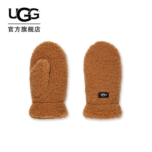 UGG童鞋冬季儿童可爱保暖御寒手套毛绒LOGO连指手套 101501