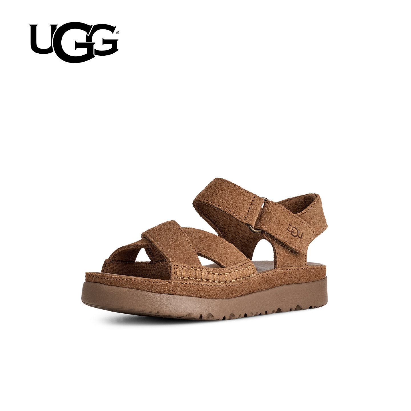 UGG女童圆头交叉带凉鞋图片