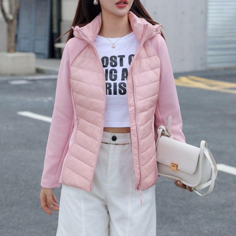 嘉兴平湖羽绒服女款高端女装lulu冬季外套短款鸭绒韩版轻薄高级感