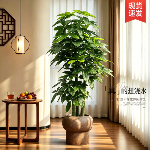 发财树仿真绿植假植物客厅轻奢