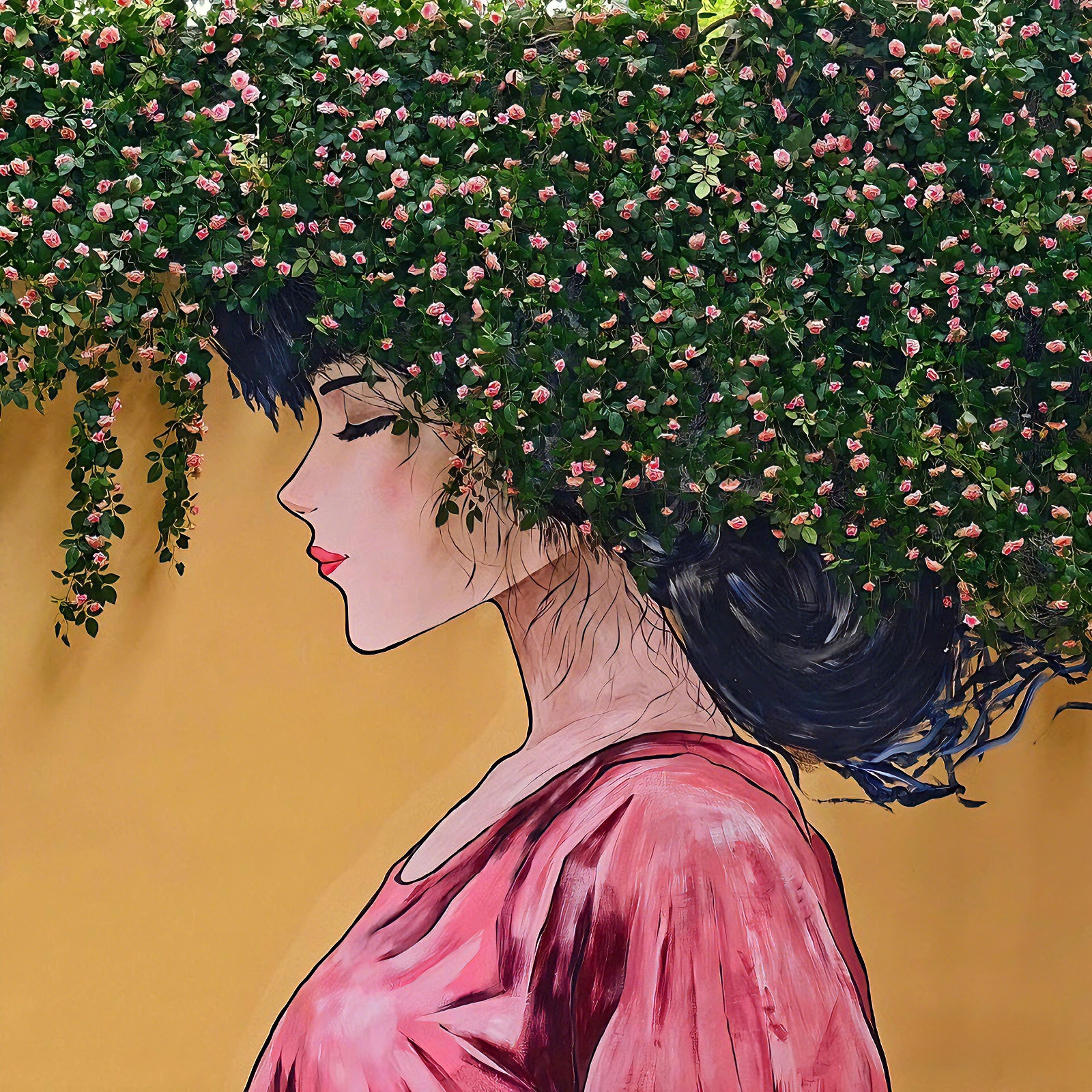仿真花造景装饰橱窗场景布置网红打卡背景墙引流婚庆瀑布花墙假花