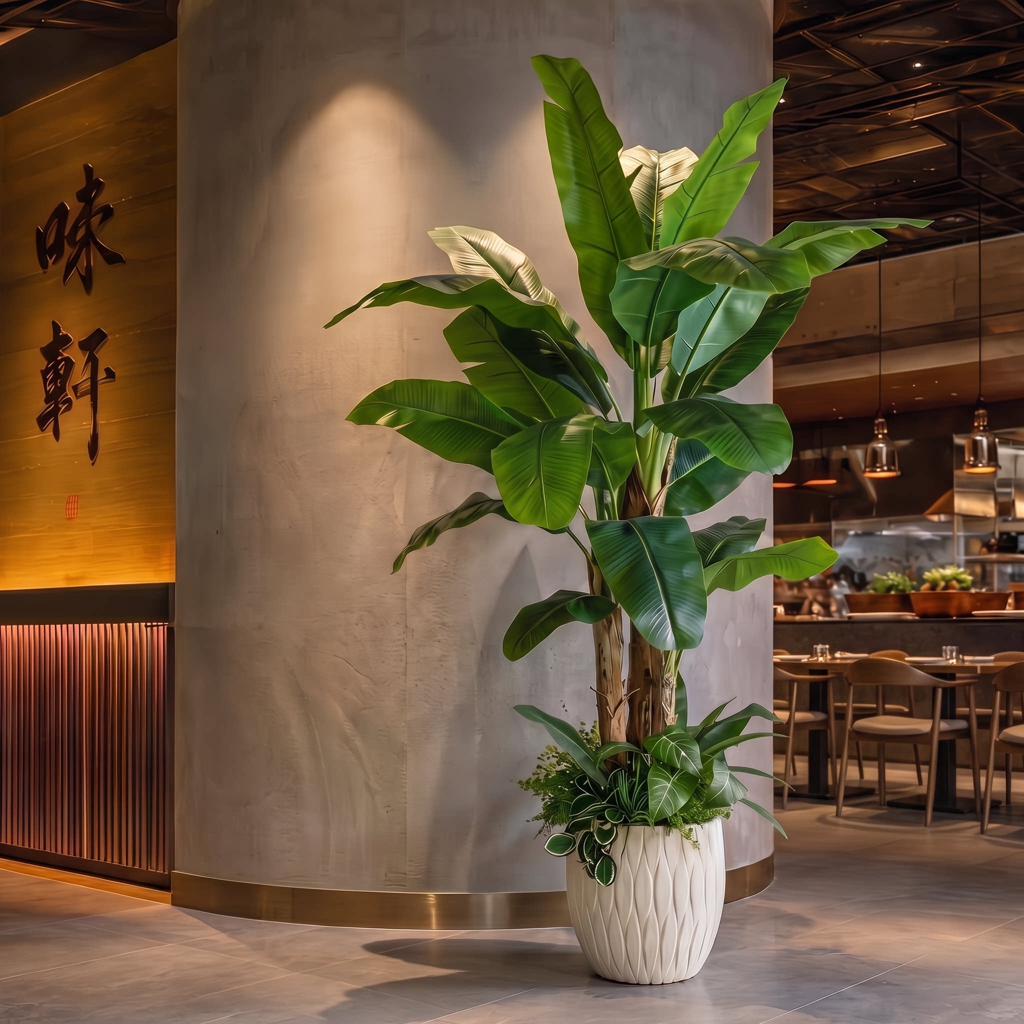 仿真植物芭蕉树室内盆栽餐厅客厅绿植高端轻奢热带装饰落地假植物