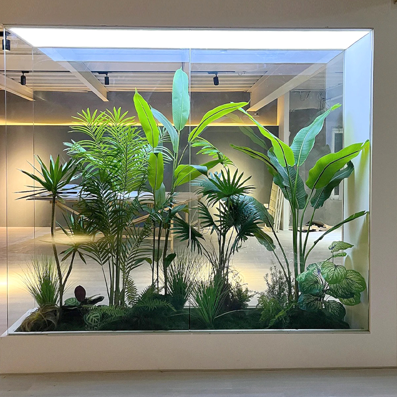 室内楼梯下造景空间转角