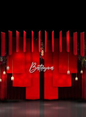 o343红色圆形布幔婚礼效果图红色布幔婚礼效果图红色布幔婚礼效果