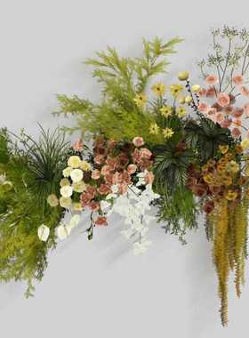 h505秋色复古橘色绿色泰式婚礼花艺效果图素材psd源文件小众婚礼