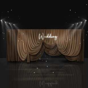 b339剧院风婚礼手绘道具布幔布艺装饰psd分层素材源文件