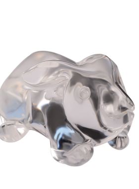 天然白水晶十二生肖小摆件全套兔龙羊猴猪狗鼠铜牛鸡蛇马虎工艺品