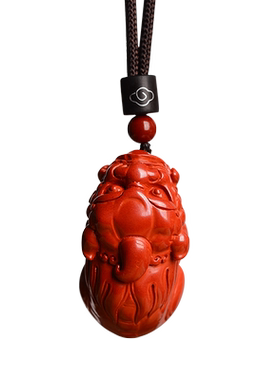原矿朱砂貔貅吊坠招财随身项链