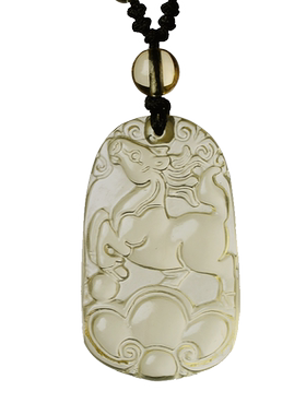 十二生肖属马男女款天然黄水晶