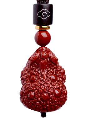 正品朱砂三脚三足金蟾吊坠男女