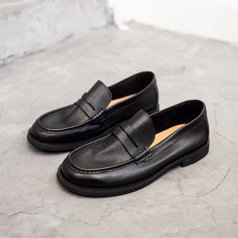 真皮乐福鞋男英伦百搭商务一脚蹬豆豆鞋软皮秋季透气男士休闲皮鞋,流行男鞋,乐福鞋（豆豆鞋）,淘宝优惠券,粉丝福利购,淘宝优惠卷