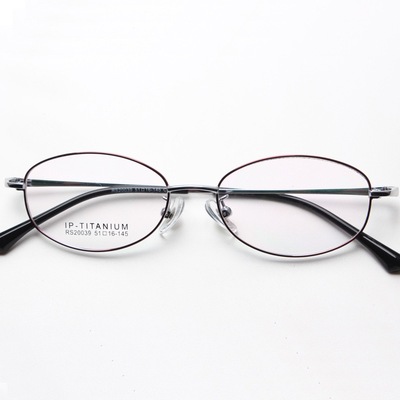 Titanium AN E眼镜架纯钛架镜框更换远视镜阅读镜女款超轻款