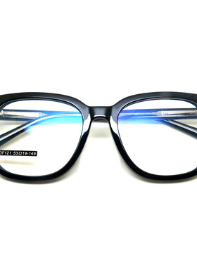 新款板材 眼镜架 光学架 镜框更换 近视配镜 复古黑色透明色 ANE