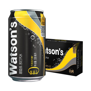 Water 屈臣氏原味苏打水含气无糖 Soda 330mlx24听整箱 Watson
