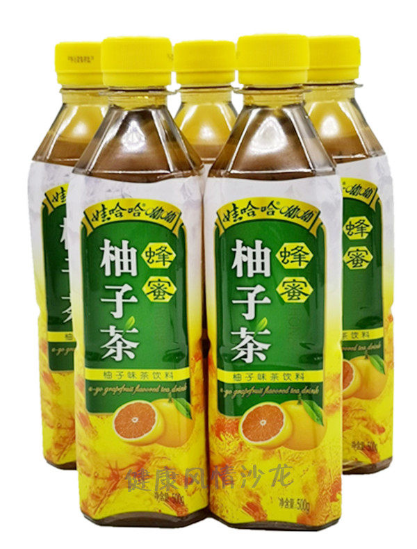 娃哈哈呦呦蜂蜜柚子茶 柚子味茶饮料500ml 15瓶  整箱 新日期