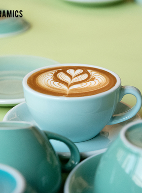 爱陶乐官方[鸡蛋型]300ml常规色世界拉花大赛指定杯碟Loveramics