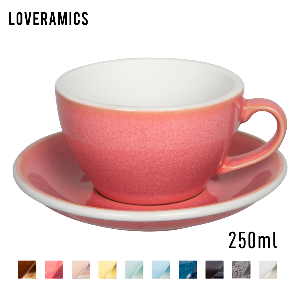 Loveramics Loveramics loại trứng 250ml đơn giản cổ điển cốc cappuccino cà phê và chiếc đĩa sứ cốc / màu đặc biệt