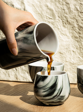 爱陶乐[Brewers]陶瓷咖啡水墨风杯子壶手冲礼盒套装Loveramics