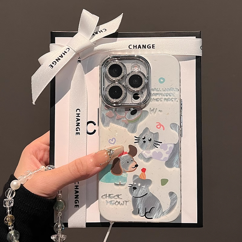 镂空猫咪小狗适用honor500荣耀400镜头膜Power防摔play10t全包x70i/X60i/X50/GT手机壳magic8pro畅玩70保护套