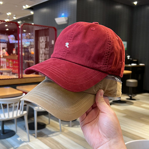 小R字母刺绣软顶棒球帽女韩版休