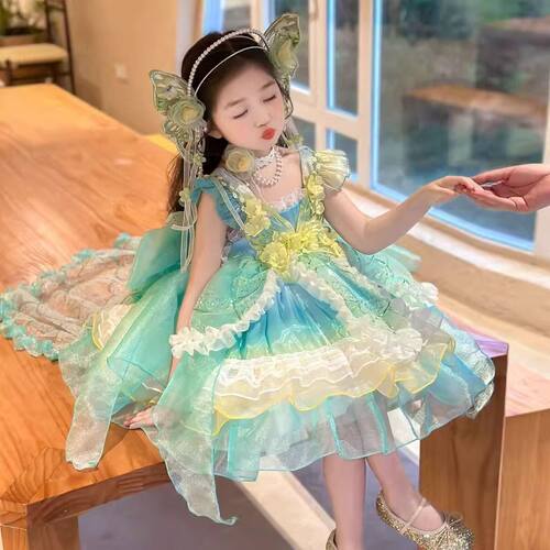 女童洛丽塔公主裙夏季2025新款儿童奇妙精灵女宝宝礼服公主连衣裙