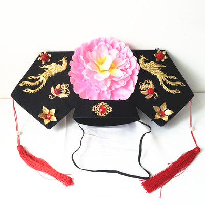 格格帽舞台宫廷风女四季