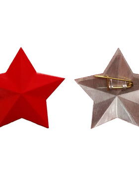 五角星徽章别针款红星闪闪胸针老红军纪念章老式帽徽复古书包饰品