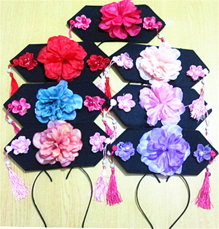 儿童格格头饰旗头可爱复古宫廷风贵人头箍甄嬛传娘娘贵妃发箍头饰