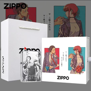 ZIPPO正版在超市后门吞云吐雾二人煤油防风打火机男士送礼品盒