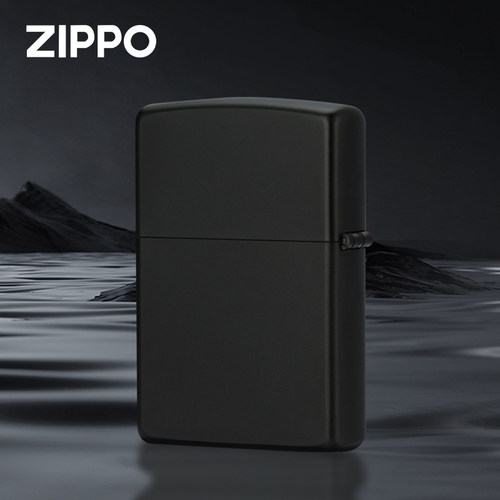 Zippo经典之宝打火机  纯黑镀钛细腻磨砂正品煤油打火机收藏送礼