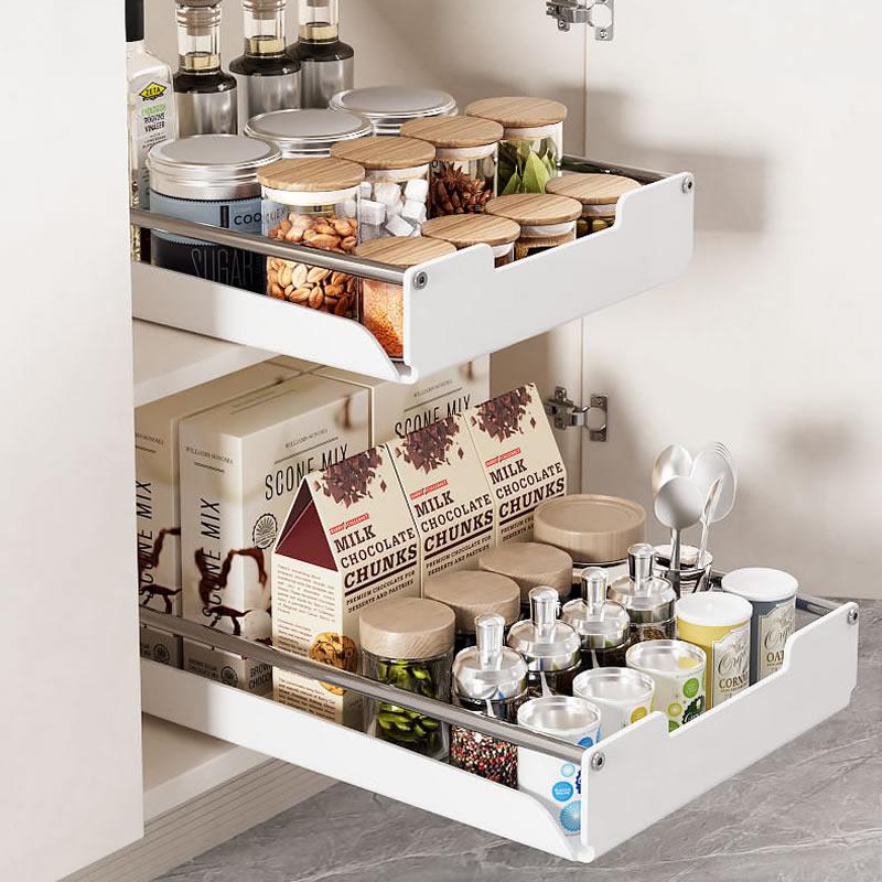 厨房拉篮不锈钢PP免打孔现货直销