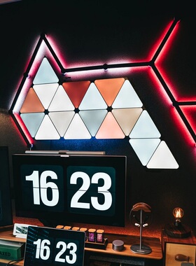 RGB幻彩拼接智能电竞声控LED氛围灯nanolea星座灯拾音装饰奇光板