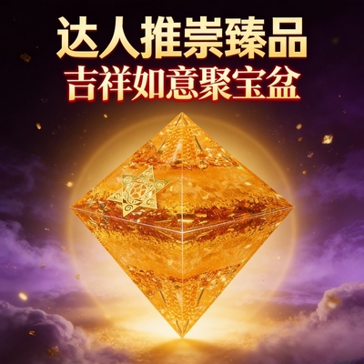 新中式水晶金字塔吉祥如意图码
