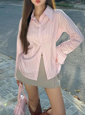 2026秋季竖条纹长袖衬衫 Vertical Stripe Long Sleeve Shirt