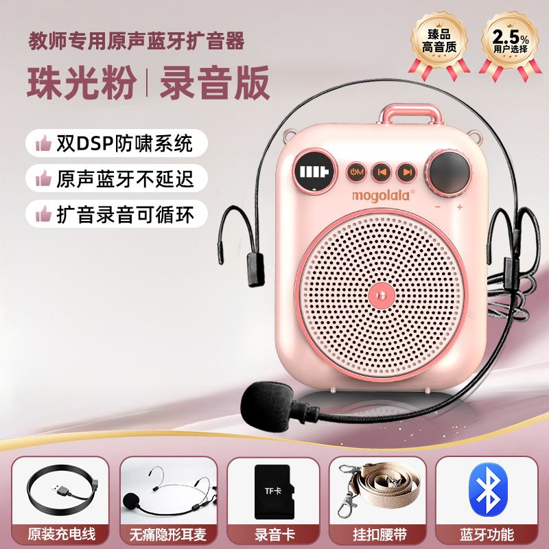 迷你小蜜蜂扩音器教师上课宝话筒录音喊话机多功能扩音机摆摊喇叭