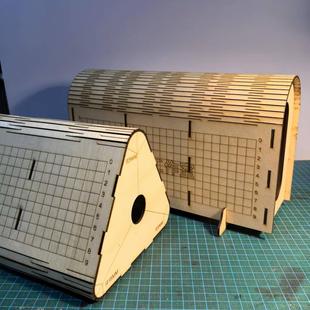 短财布手账本包盖头折弯三种弧度辅助工具 手工皮具三角弯贴模具