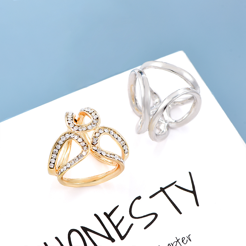 洛彩三环简约丝巾扣大气百搭配饰气质时尚围巾扣优雅高档纱巾扣