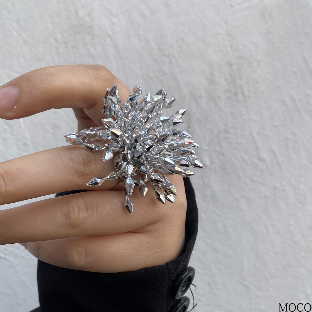 女水晶欧美烟花流苏戒指