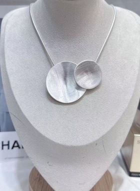 欧美轻奢夸张不规则磨砂拉丝项链